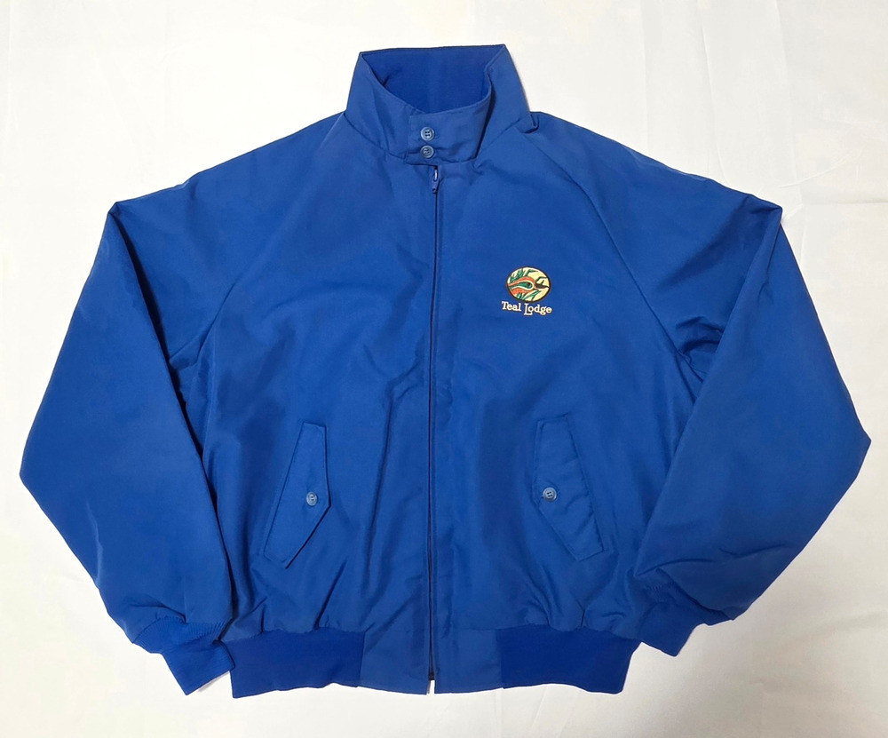 Vintage Sportsmaster Harrington Jacket - Made in USA - Size XL - Teal Lodge Logo